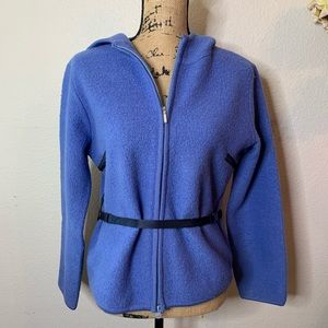 Kenji Zippered Metal Buckle Hoodie Sweater